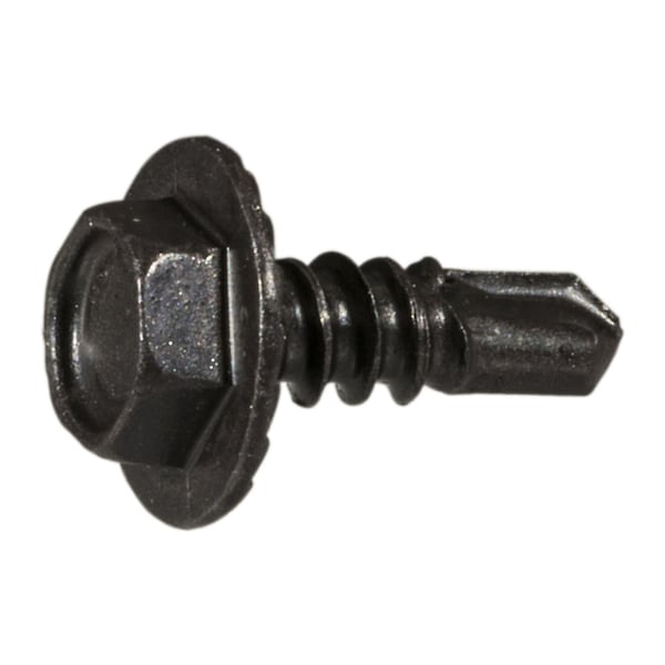 Midwest Fastener Self-Drilling Screw, #8 x 1/2 in, Brown Ruspert Steel Flange Hex Head External Hex Drive, 100 PK 54491 - main